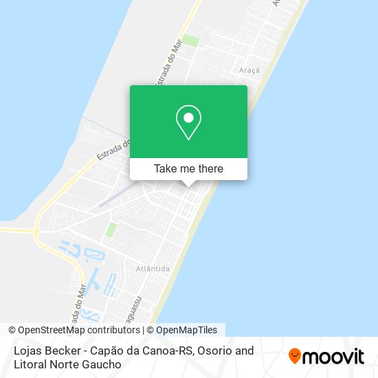 Mapa Lojas Becker - Capão da Canoa-RS
