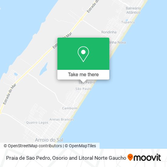 Mapa Praia de Sao Pedro