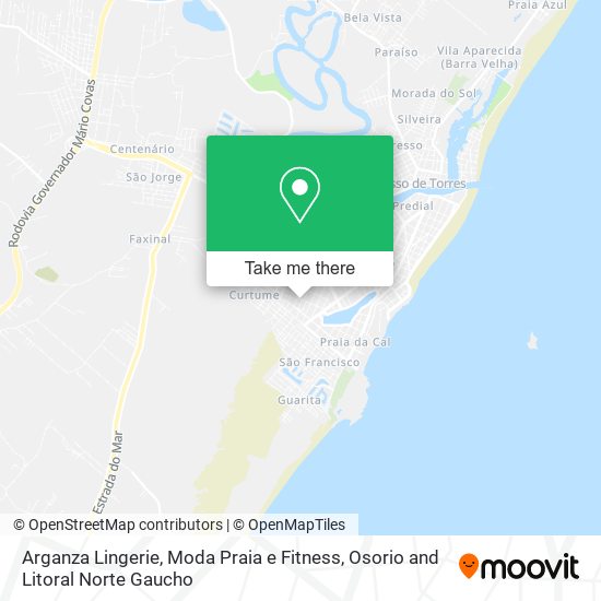 Mapa Arganza Lingerie, Moda Praia e Fitness