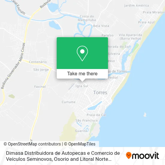 Dimasa Distribuidora de Autopecas e Comercio de Veículos Seminovos map