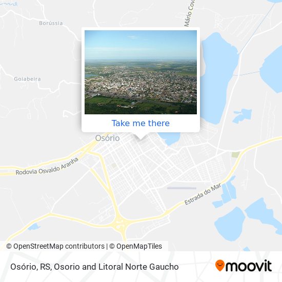 Osório, RS map