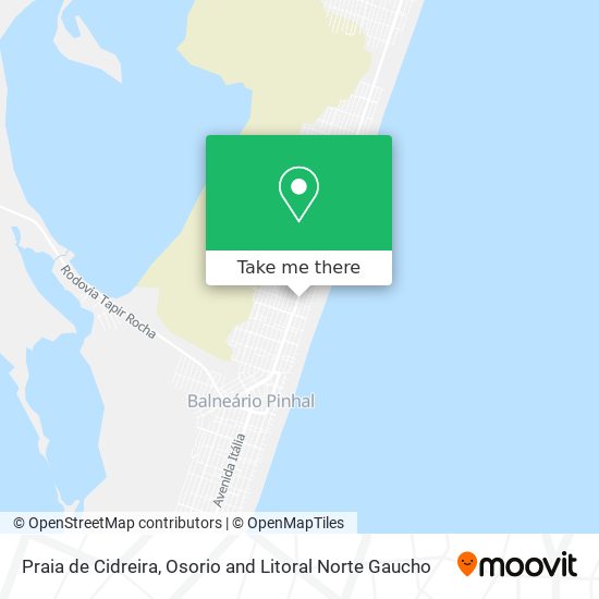 Praia de Cidreira map