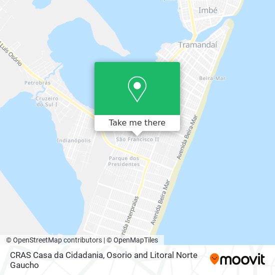 CRAS Casa da Cidadania map