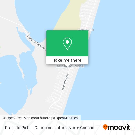 Mapa Praia do Pinhal