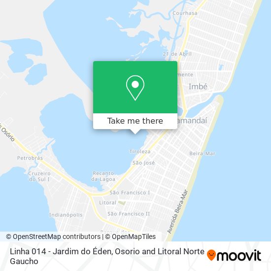 Linha 014 - Jardim do Éden map
