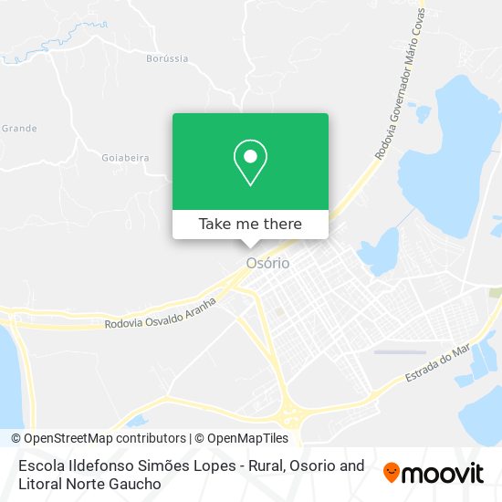 Mapa Escola Ildefonso Simões Lopes - Rural