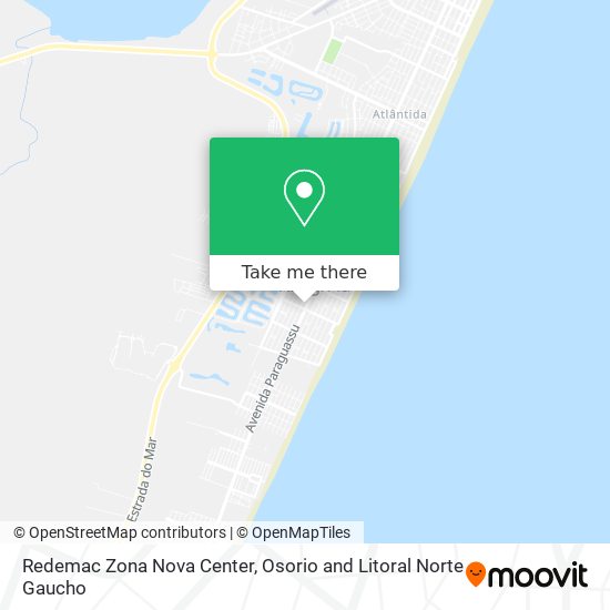Redemac Zona Nova Center map