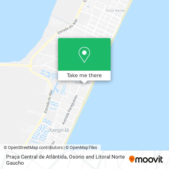 Mapa Praça Central de Atlântida