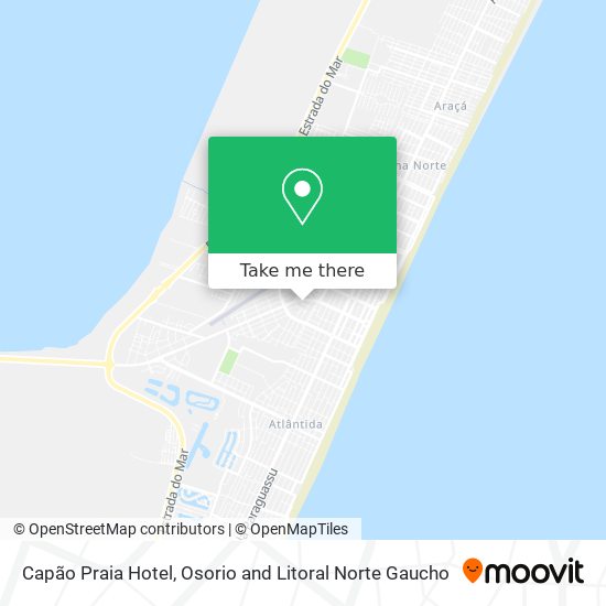 Capão Praia Hotel map