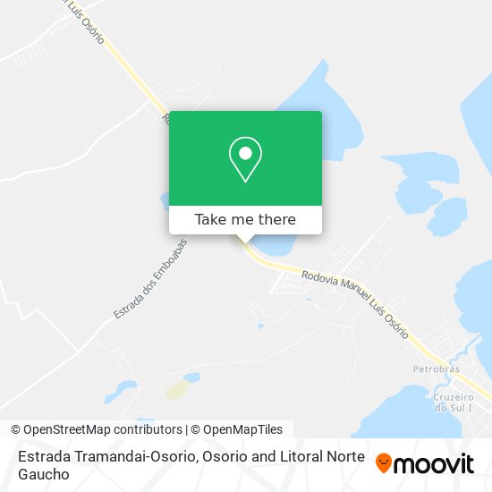 Estrada Tramandai-Osorio map