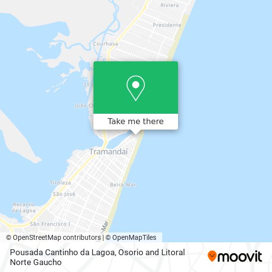 Pousada Cantinho da Lagoa map