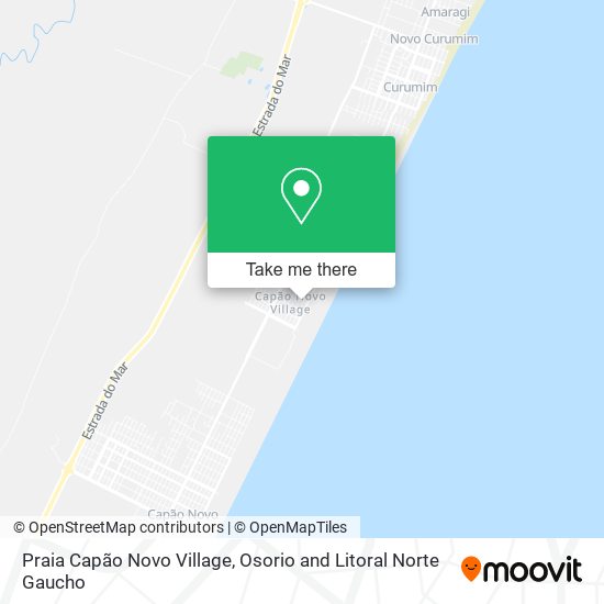 Praia Capão Novo Village map