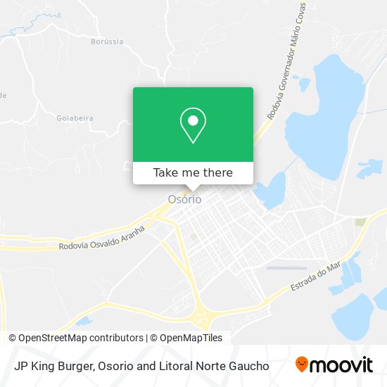 JP King Burger map