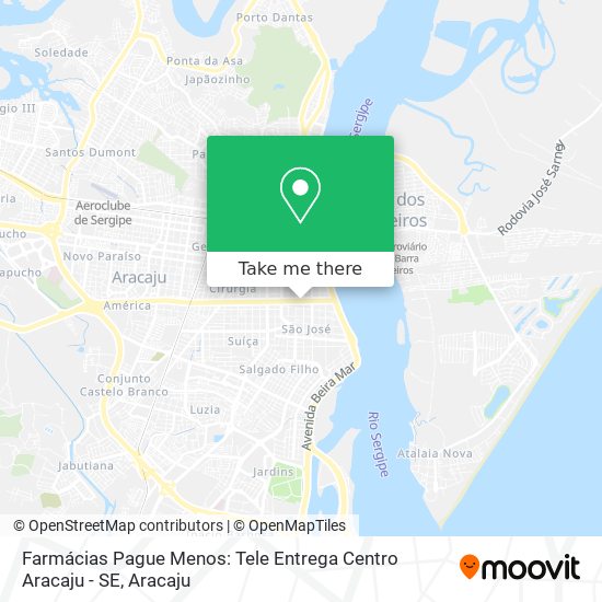 Mapa Farmácias Pague Menos: Tele Entrega Centro Aracaju - SE