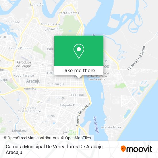 Mapa Câmara Municipal De Vereadores De Aracaju