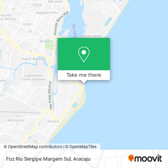Foz Rio Sergipe Margem Sul map