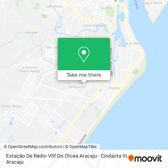 Mapa Estação De Rádio Vhf Do Dtcea Aracaju - Cindacta III