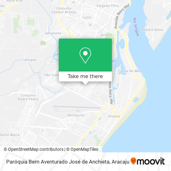 Mapa Paróquia Bem Aventurado José de Anchieta