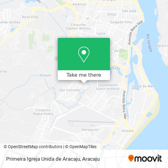 Primeira Igreja Unida de Aracaju map