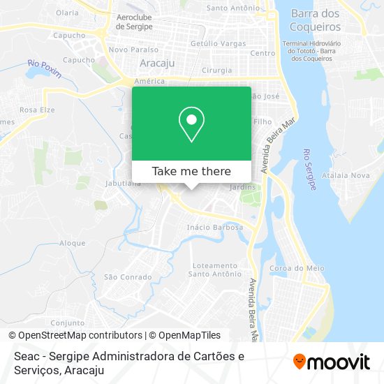 Seac - Sergipe Administradora de Cartões e Serviços map