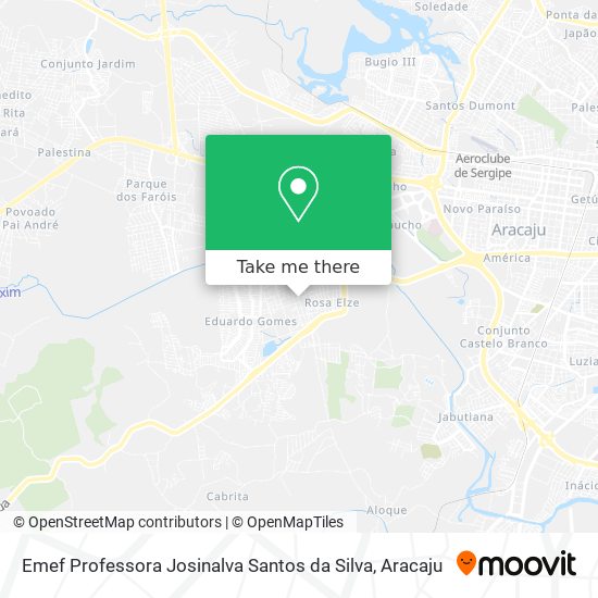 Mapa Emef Professora Josinalva Santos da Silva