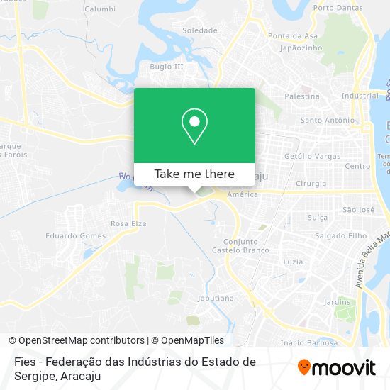 Fies - Federação das Indústrias do Estado de Sergipe map