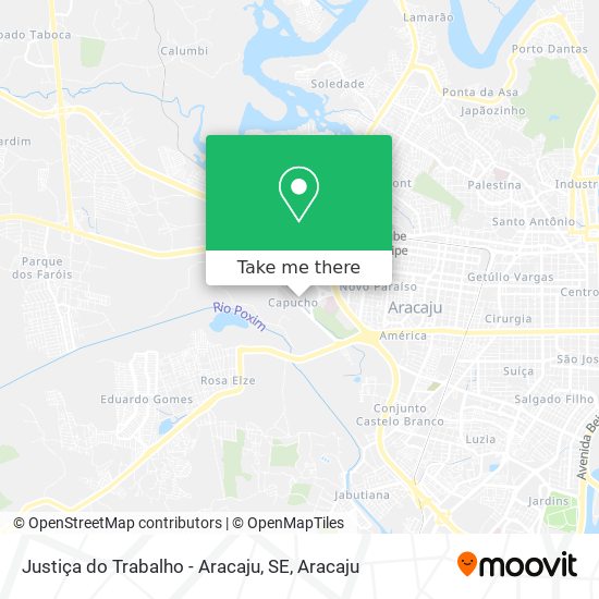 Justiça do Trabalho - Aracaju, SE map