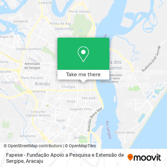 Fapese - Fundação Apoio a Pesquisa e Extensão de Sergipe map