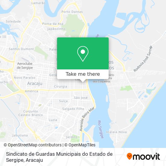 Mapa Sindicato de Guardas Municipais do Estado de Sergipe