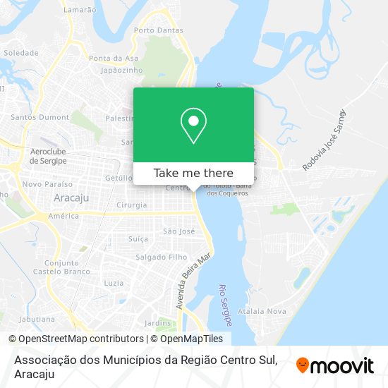 Associação dos Municípios da Região Centro Sul map