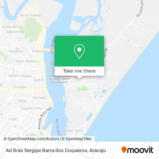 Mapa Ad Brás Sergipe Barra dos Coqueiros