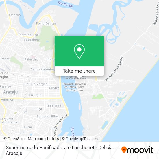 Supermercado Panificadora e Lanchonete Delicia map