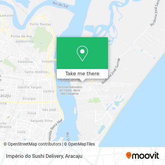 Mapa Império do Sushi Delivery