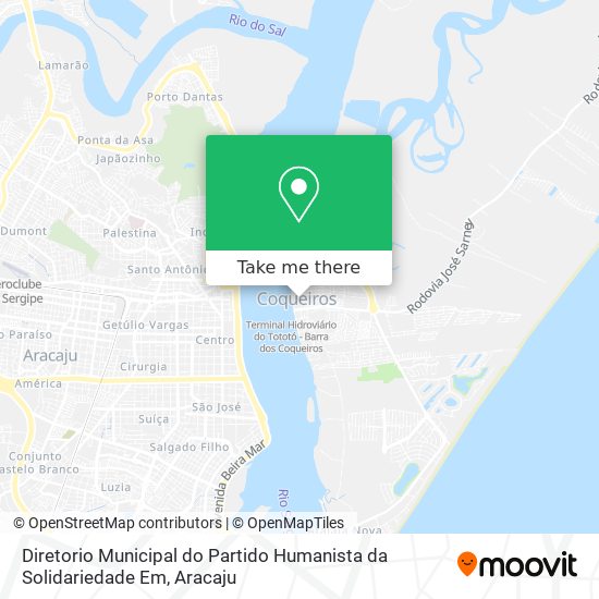 Mapa Diretorio Municipal do Partido Humanista da Solidariedade Em