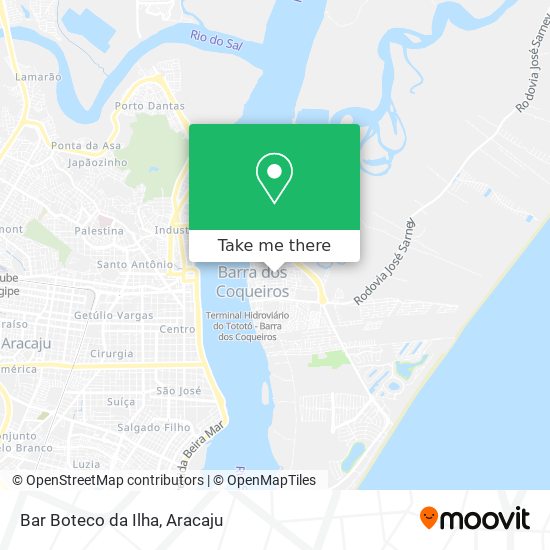 Mapa Bar Boteco da Ilha