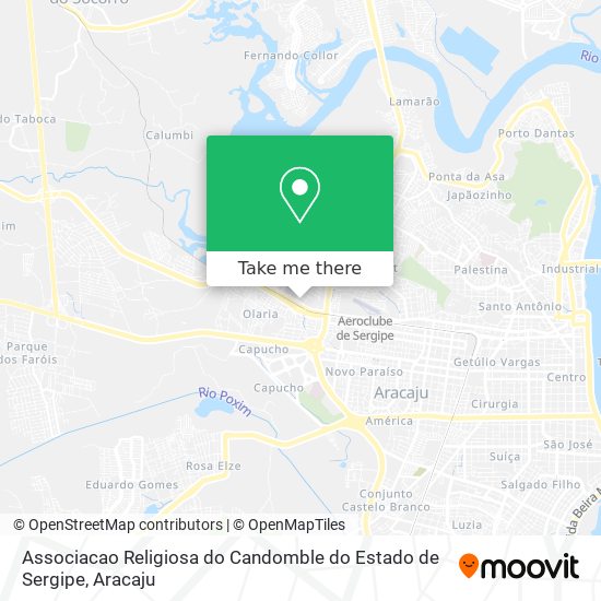 Associacao Religiosa do Candomble do Estado de Sergipe map