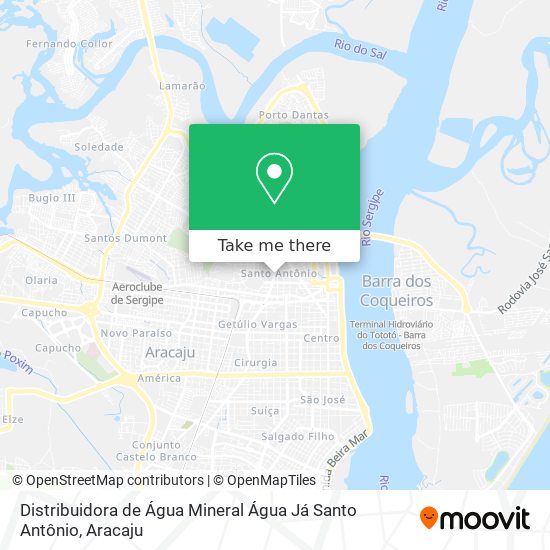 Mapa Distribuidora de Água Mineral Água Já Santo Antônio