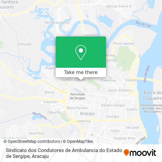 Sindicato dos Condutores de Ambulancia do Estado de Sergipe map