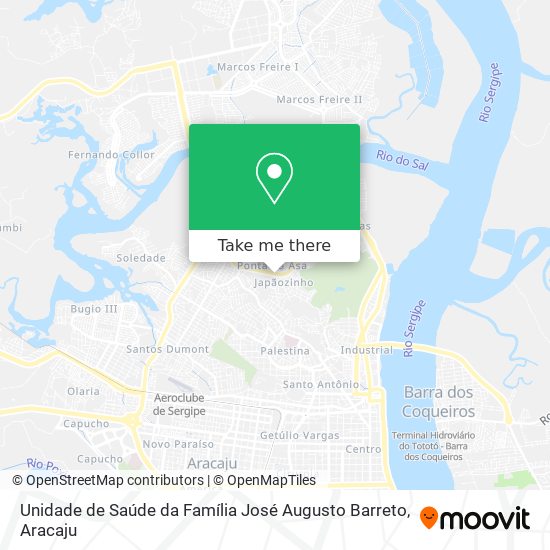 Mapa Unidade de Saúde da Família José Augusto Barreto