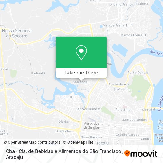 Mapa Cba - Cia. de Bebidas e Alimentos do São Francisco.