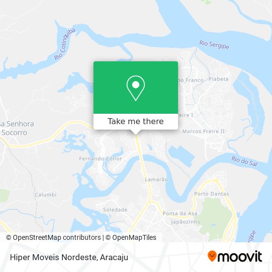 Hiper Moveis Nordeste map