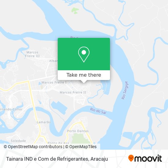 Tainara IND e Com de Refrigerantes map