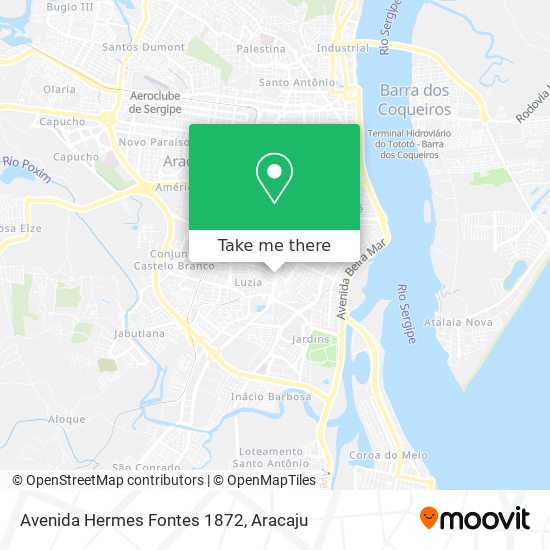 Mapa Avenida Hermes Fontes 1872