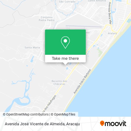 Mapa Avenida José Vicente de Almeida