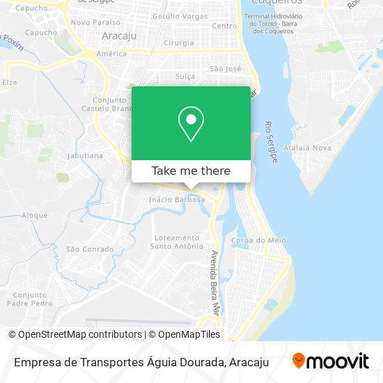 Mapa Empresa de Transportes Águia Dourada