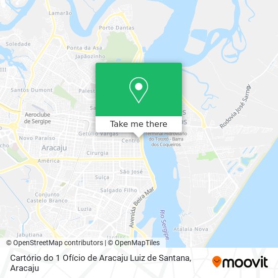 Mapa Cartório do 1 Ofício de Aracaju Luiz de Santana