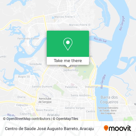 Mapa Centro de Saúde José Augusto Barreto