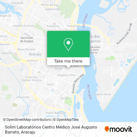 Mapa Solim Laboratórios Centro Médico José Augusto Barreto