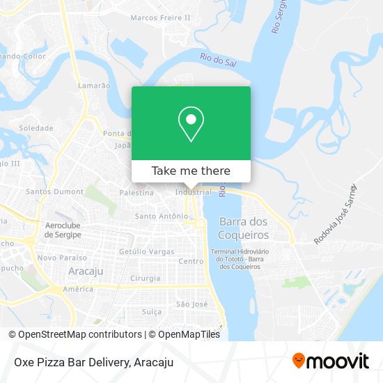 Oxe Pizza Bar Delivery map