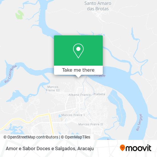 Amor e Sabor Doces e Salgados map